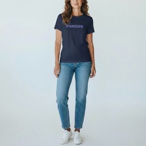 Insecure Graphic Tee from Hot Topic Black Purple Size Large